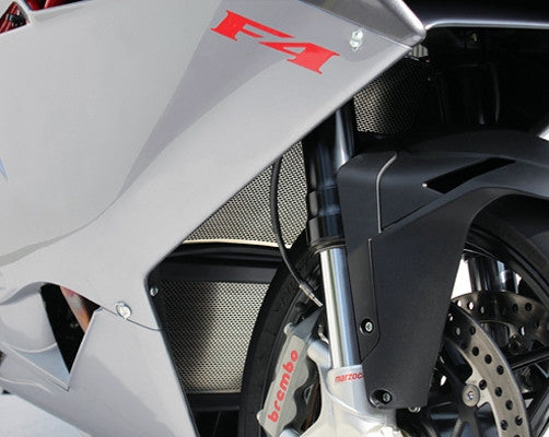Motocorse Titanium Water Radiator & Oil Cooler Guards For MV Agusta F4 2010+ / Brutale / Rush 1000