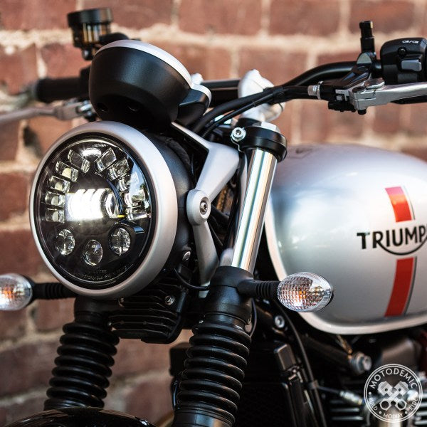Motodemic LED Headlight Conversion Kit for the Triumph Street Twin