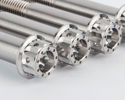 Motocorse set of 4 Titanium Front Caliper Bolts (M10x60) for Radial Calipers