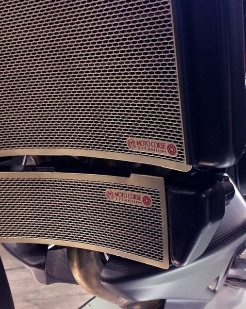 Motocorse Titanium Radiator and Oil Cooler Guards for MV Agusta Brutale 675/800  Dragster 800  Rivale  Stradale  & Turismo Veloce