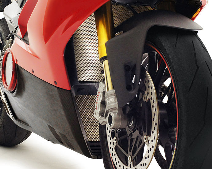 Motocorse Titanium Radiator and Oil Cooler Guards for the Ducati Panigale / Streetfighter V4 / S / R / Speciale