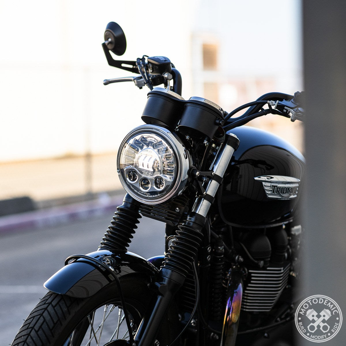 Motodemic LED Headlight Conversion Kit for Classic Triumph Bonneville and Thruxton