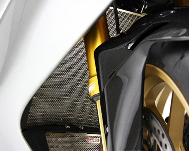 Motocorse Titanium Radiator and Oil Cooler Guards for MV Agusta F3 675 / 800