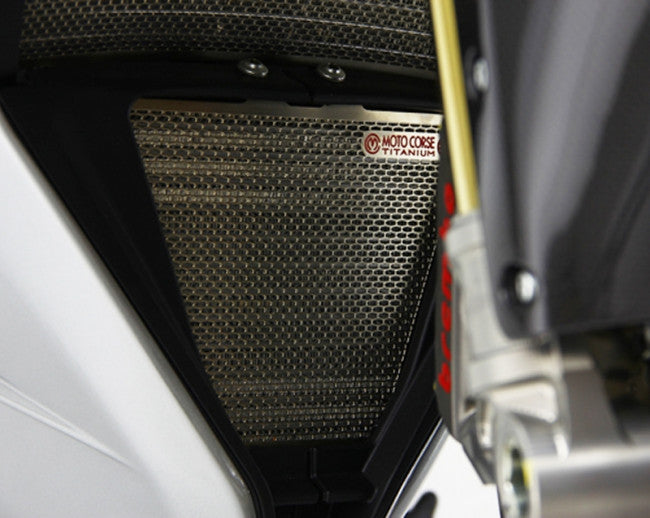 Motocorse Titanium Radiator and Oil Cooler Guards for MV Agusta F3 675 / 800