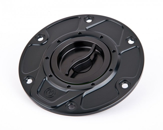 Motocorse NEW DESIGN Billet Aluminum Gas Cap for Ducati Multistrada V4 / 1200 / 1260 / 950, Diavel 1260, and Hypermotard 950