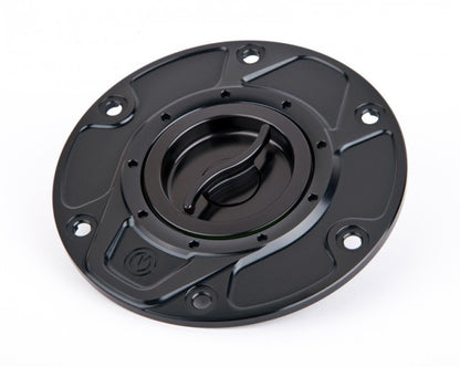 Motocorse NEW DESIGN Billet Aluminum Gas Cap for Ducati Multistrada V4 / 1200 / 1260 / 950, Diavel 1260, and Hypermotard 950