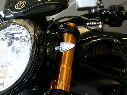Motocorse SYENCRO billet homologated led blinkers pair with integrated resistors