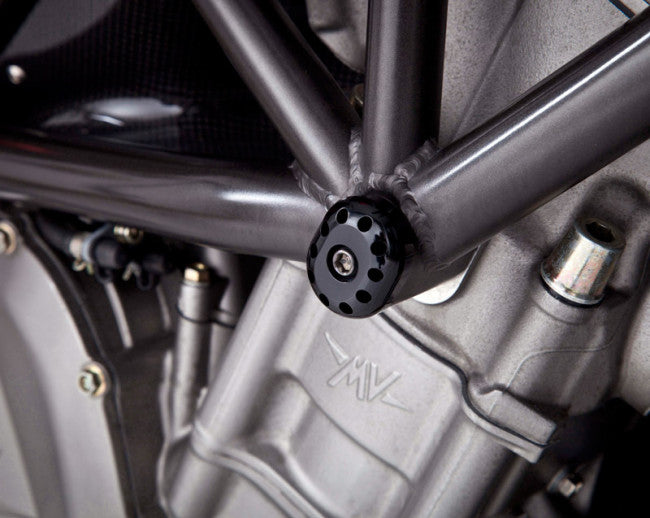 Motocorse Aluminum or Titanium Crash Pads (Frame plugs) For MV Agusta Brutale 750, 910, 989, & 1078