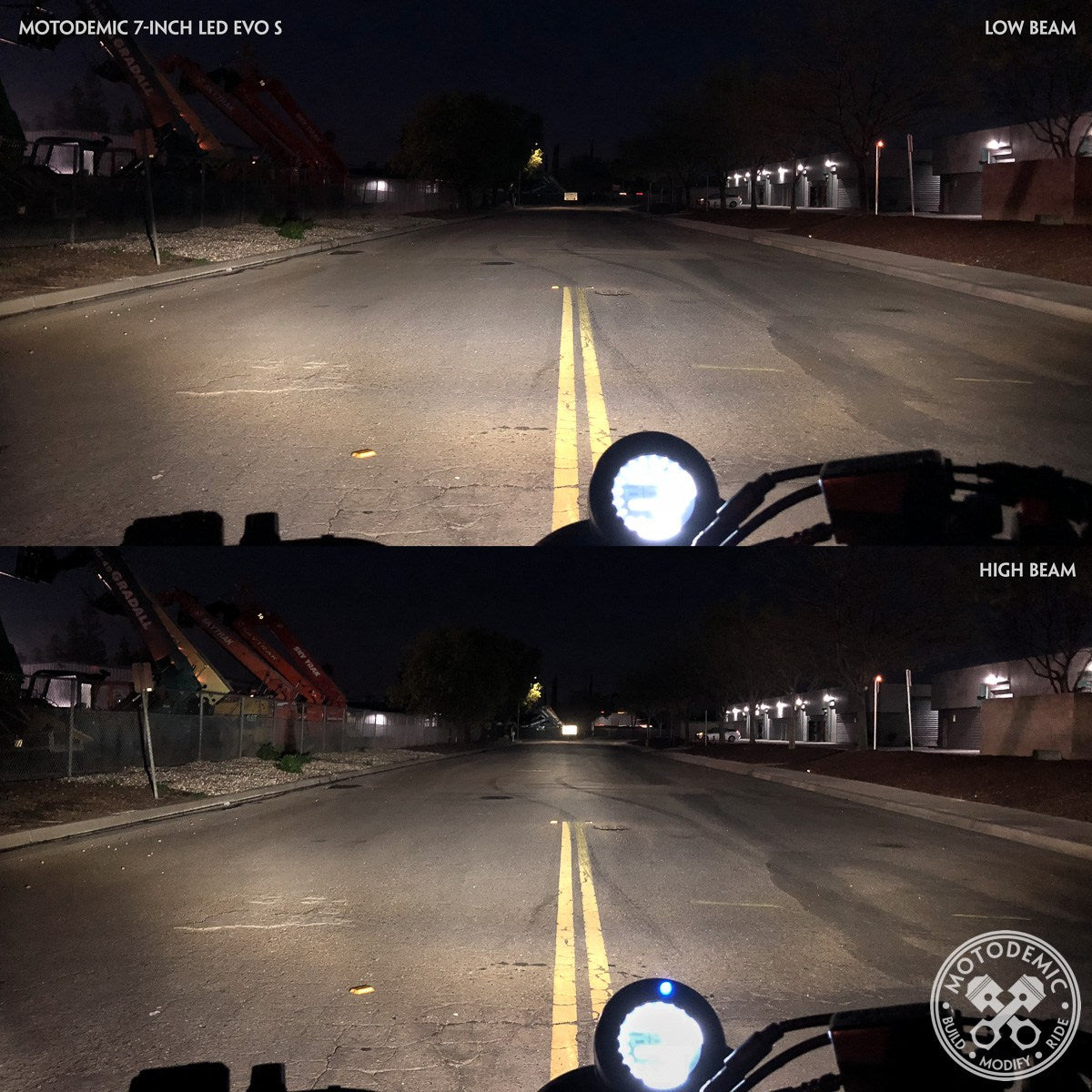 Motodemic Single LED and Round Halogen Headlight Conversion Kit for the 2018+ Triumph Speed Triple