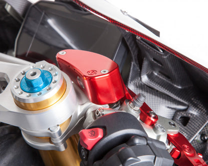 Motocorse Billet Brake and Clutch Reservoirs for OE Master Cylinders for Ducati and MV F4 RR/RC (up to 2020 models)