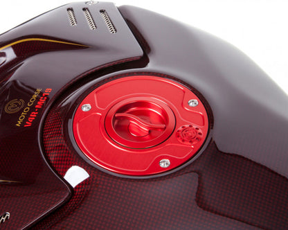 Motocorse Billet Aluminum Gas Cap for newer Ducati's  MV's and Aprilia's