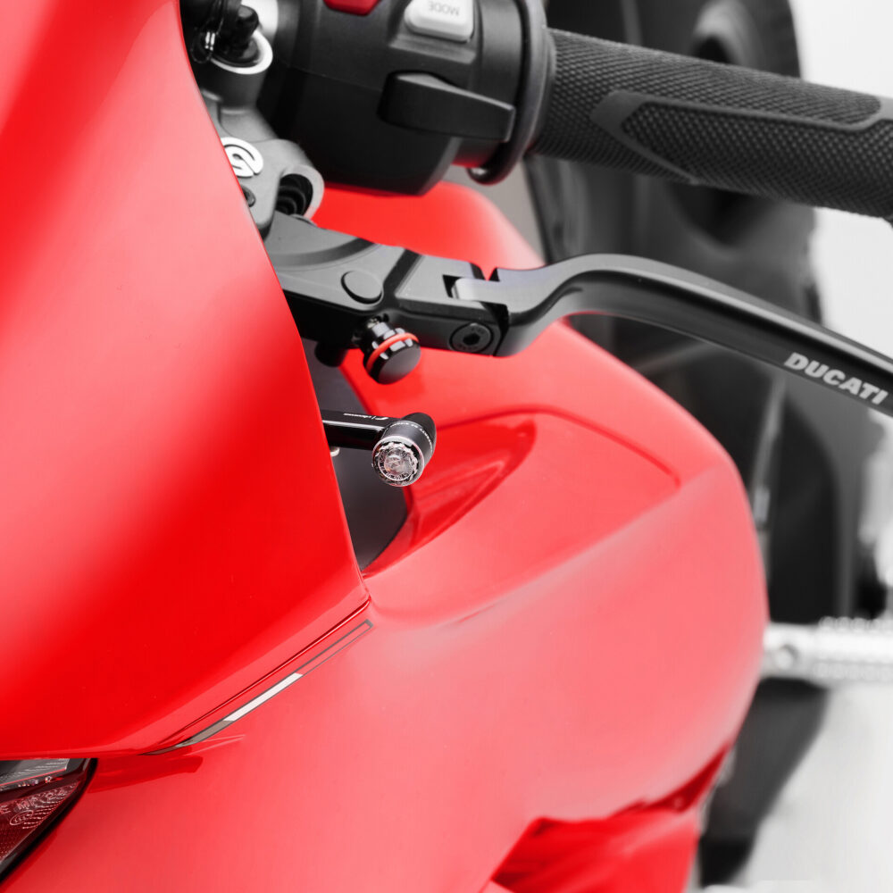 Rizoma FR070BM "LIGHT UNIT" Indicators  And Mounting Adapters for Front Turn signals for Ducati Panigale V4 (2025+)