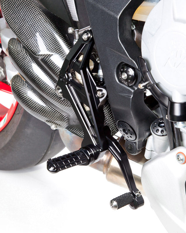 Motocorse Billet Rearsets with Titanium Bolts for MV Agusta RIvale