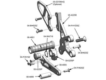 WOODCRAFT Suzuki SV650 (03-11) Complete GP Shift Rearset Kit, with Pedals, Black