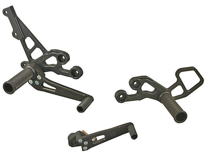 Woodcraft Suzuki GSX-R600 / GSX-R750 (06-10) Black - Complete Rearset Kit with Shift and Brake Pedals