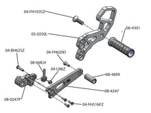 WOODCRAFT Suzuki GSX-R600 / GSX-R750 (06-10) Rearset Kit - with Shift Pedal Black