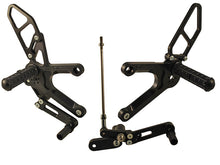 WOODCRAFT Honda CBR500 / CB500F (13-15) Complete Adjustable Rearset Kit w/Pedals  Standard Shift  Black