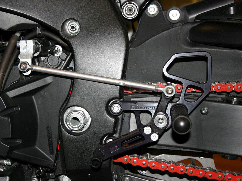 WOODCRAFT Honda CBR1000RR (08-16) Rearsets Black with Shift Pedal