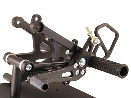 WOODCRAFT Yamaha R6 (06-16) Complete Rear Set Kit  Standard Shift  BLACK