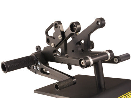 WOODCRAFT Yamaha R6 (06-16) Complete Rear Set Kit  Standard Shift  BLACK