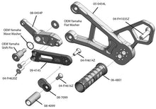 WOODCRAFT Yamaha R1 (15+) Adjustable Rearset Assembly Complete W/Shift & Brake Pedal (Std/GP) Black