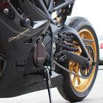 WOODCRAFT Triumph 675 06-12 Rearset Kit  STD Shift Complete With Shift and Brake Pedals  BLACK
