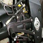 WOODCRAFT Triumph 675 06-12 Rearset Kit  STD Shift Complete With Shift and Brake Pedals  BLACK