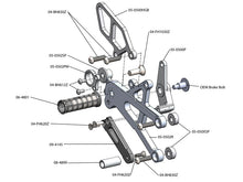 WOODCRAFT Triumph Daytona 675 (13-18) Complete GP Rearset Kit  W/Shift & Brake Pedals  Black - without a Quickshifter with side stand