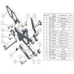 WOODCRAFT Triumph 675 06-12 Rearset Kit  STD Shift Complete With Shift and Brake Pedals  BLACK