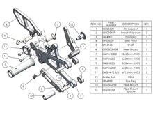 WOODCRAFT Triumph 06-12  Daytona 675 / R  Street Triple Rearsets  GP Shift with Quickshift rod - RACE ONLY
