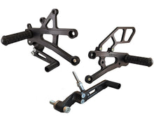 WOODCRAFT Triumph Street Triple 13-16 (NO/QS) Complete GP Rearset Kit  W/Shift & Brake Pedals  Black