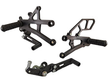 WOODCRAFT Triumph 06-12  Daytona 675 / R  Street Triple Rearset Kit  GP Shift  RACE USE ONLY - Complete with Shift and Brake Pedals  BLACK