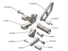 WOODCRAFT Ducati 749 / 999 (all) Rearsets  Black with Shifter