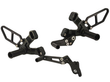 WOODCRAFT Ducati 848 /1098 / 1198 / 848 EVO Black Complete Rearset Kit with Pedals