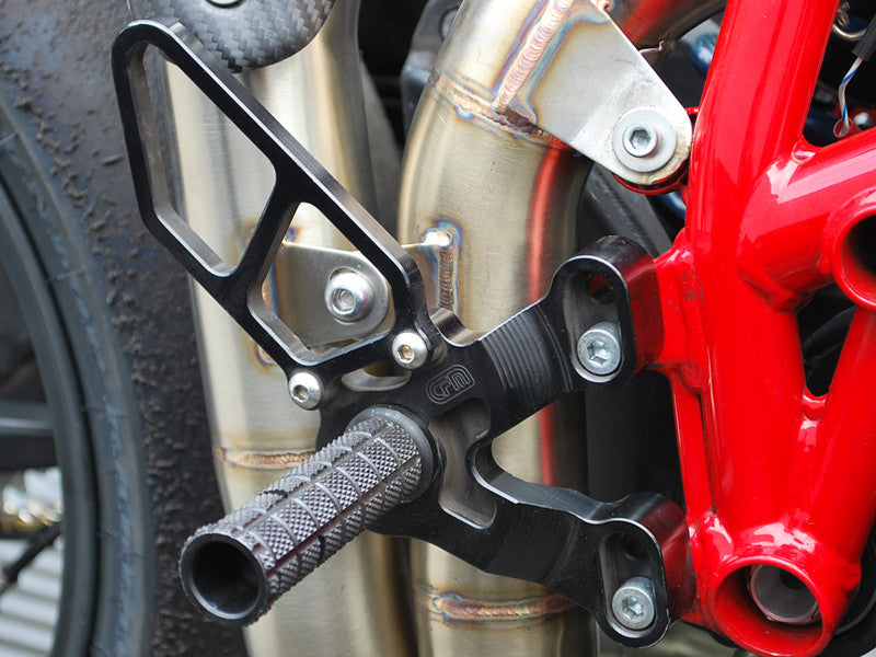 WOODCRAFT Ducati 1198SP (2011) 848 Evo (11-13) Complete Rearset Kit W/Pedals (Factory GP Quick Shifter)