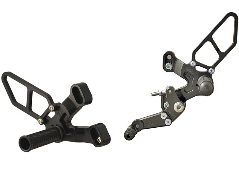 WOODCRAFT Ducati 1198SP (2011) 848 Evo (11-13) Complete Rearset Kit W/Pedals (Factory GP Quick Shifter)