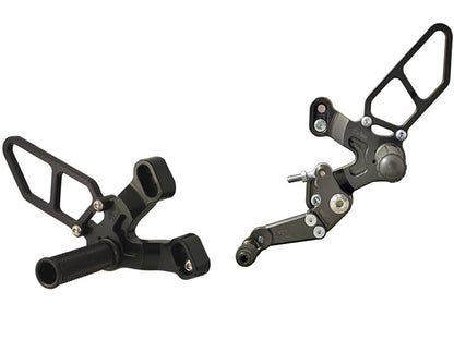 WOODCRAFT Ducati 1198SP (2011) 848 Evo (11-13) Complete Rearset Kit W/Pedals (Factory GP Quick Shifter)
