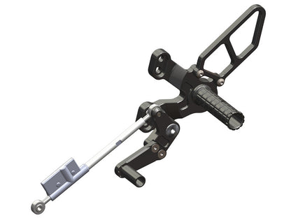 WOODCRAFT Ducati 1198SP (2011) 848 Evo (11-13) Complete Rearset Kit W/Pedals (Factory GP Quick Shifter)