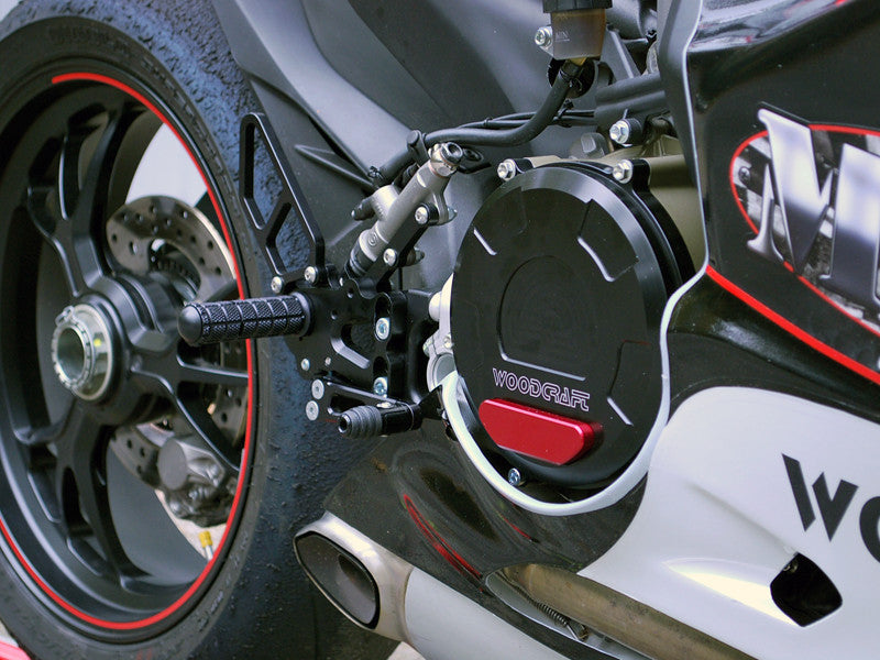WOODCRAFT RHS Clutch Cover Black Anodized for Ducati Panigale 1299/1199/959