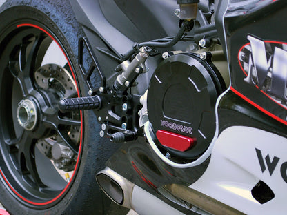 WOODCRAFT RHS Clutch Cover Black Anodized for Ducati Panigale 1299/1199/959