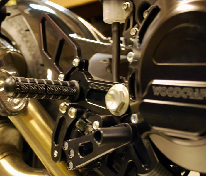 WOODCRAFT Ducati 696 / 796 / 1100 Monster (08-14) Complete Rearset Kit - Black
