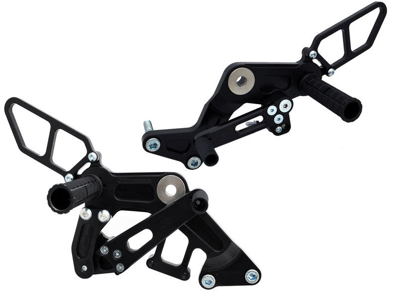 WOODCRAFT Ducati 696 / 796 / 1100 Monster (08-14) Complete Rearset Kit - Black