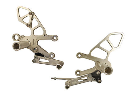 WOODCRAFT Aprilia RSV4 APRC / Tuono V4 (11-16) Full Rearsets - Clear Anodized - STD Shift