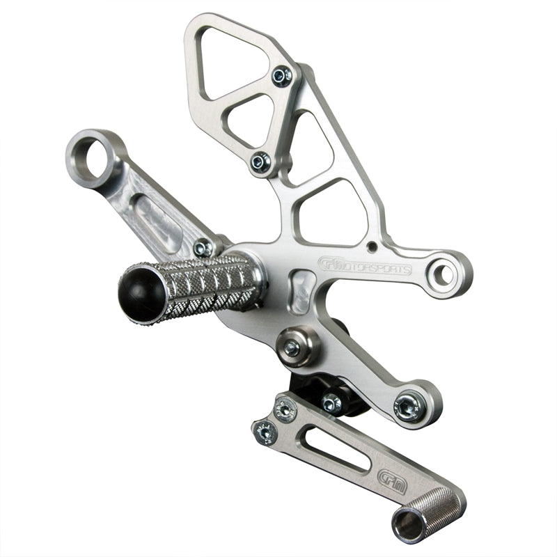 WOODCRAFT Aprilia RSV4 / Tuono V4 (2017+) Full Rearsets  Clear Anodized - STD Shift