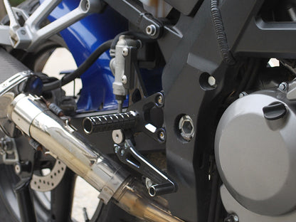 Woodcraft Suzuki SV650 (03-11) Complete GP Rearset Kit with Pedals Black