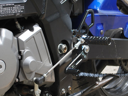 WOODCRAFT Suzuki SV650 (03-11) Complete GP Shift Rearset Kit, with Pedals, Black