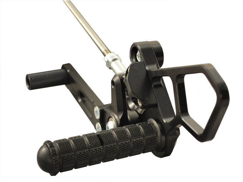 WOODCRAFT Suzuki SV650 (03-11) Complete GP Shift Rearset Kit, with Pedals, Black