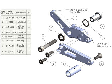 WOODCRAFT BMW S1000RR (10+) Race Only Conversion Kit (STD or GP)