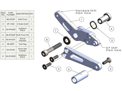 WOODCRAFT BMW S1000RR (10+) Race Only Conversion Kit (STD or GP)