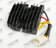 Rick's Motorsports Electrics Universal Style Hot Shot Series Rectifier-Regulator for Yamaha V-MAX '85-20, FZ6 '97-16, FZ6R '97-19, FZR 600 '86-16, YZF600R '94-07, YZF-R1 '96-20